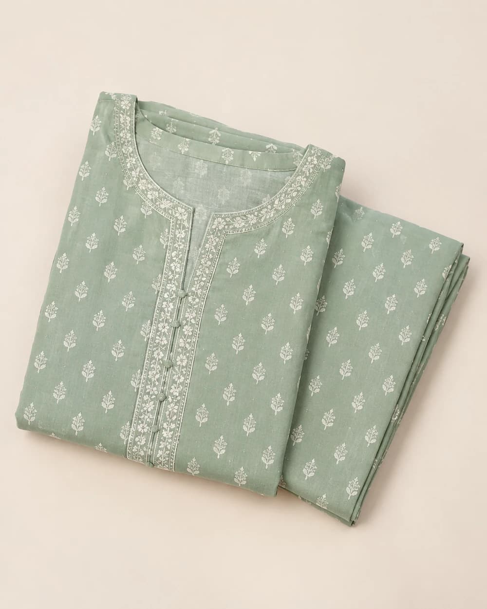 Mehr 2-piece lawn in mint green